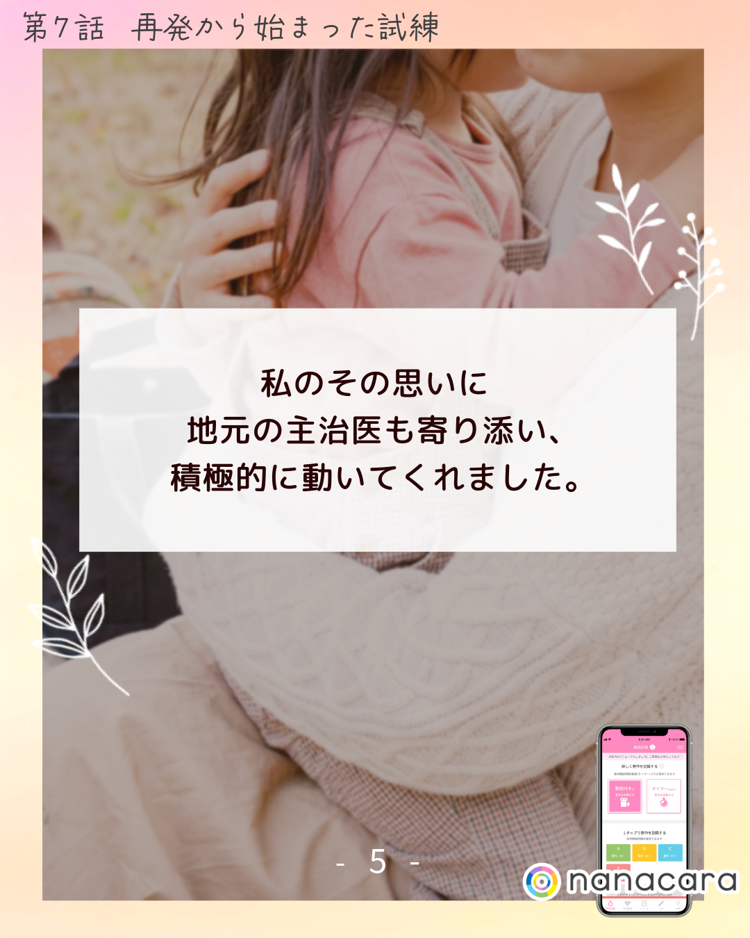 私の​その思いに地元の主治医も​寄り添い、積極的に​動いてくれました。​