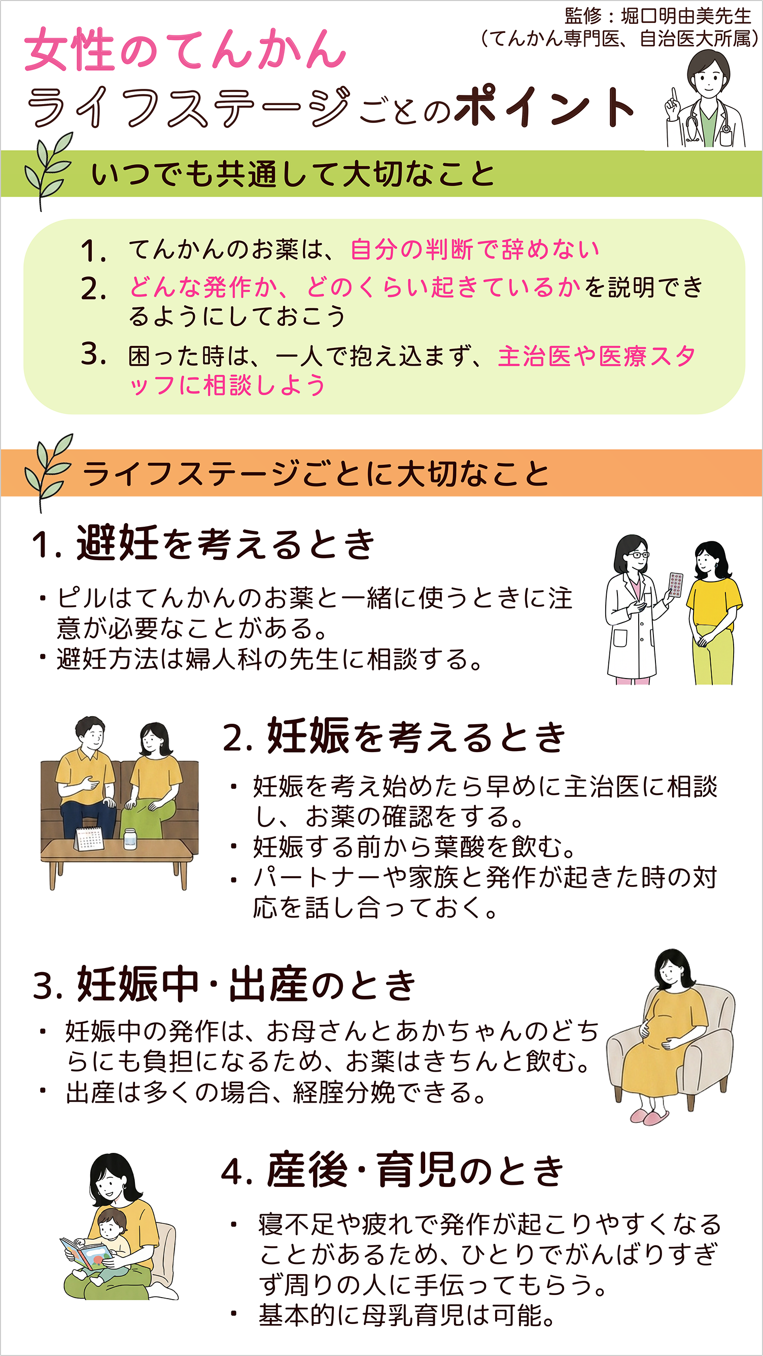 女性のてんかん ライフステージごとのポイント